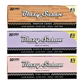 Blazy Susan Pre-Rolled Cones Slide Box | 1 1/4 | 20pc | 12pk Display Blazy Susan Pre-Rolled Cones Slide Box | 1 1/4 | Cone - Discreet Smoker